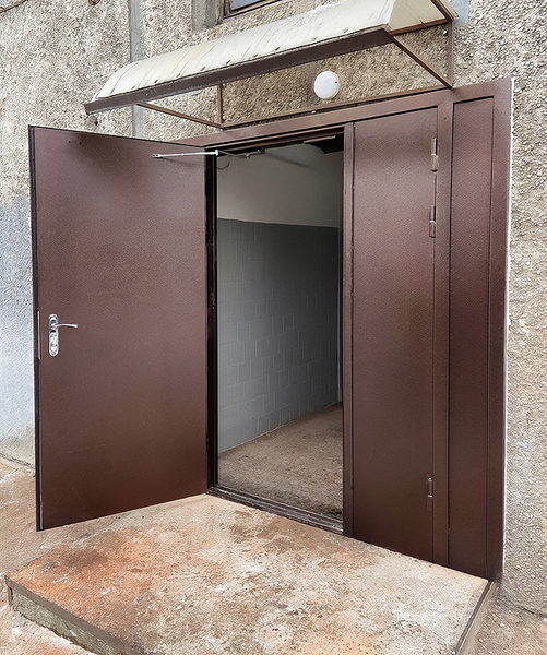 Подъездная дверь со вставками Подъездная дверь со вставками