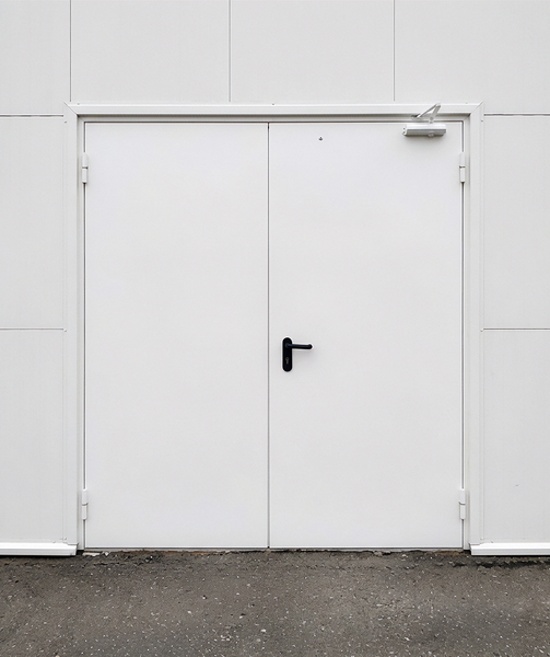 Белая двустворчатая дверь Белая двустворчатая дверь