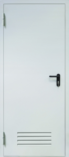 Однопольная противопожарная дверь EI-60 с вентиляцией, окрас по RAL Однопольная противопожарная дверь EI-60 с вентиляцией, окрас по RAL