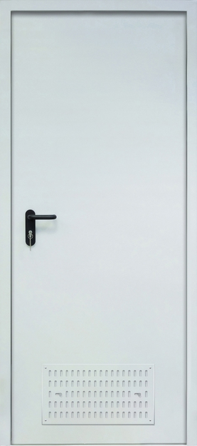 Однопольная противопожарная дверь EI-60 с вентиляцией, окрас по RAL Однопольная противопожарная дверь EI-60 с вентиляцией, окрас по RAL