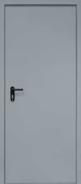 Однопольная противопожарная дверь EI-60, окрас по RAL 7001 Однопольная противопожарная дверь EI-60, окрас по RAL 7001