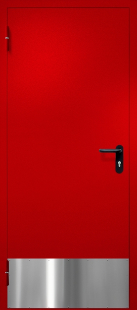 Однопольная противопожарная дверь EI-60 с отбойником, окрас по RAL 3003 Однопольная противопожарная дверь EI-60 с отбойником, окрас по RAL 3003