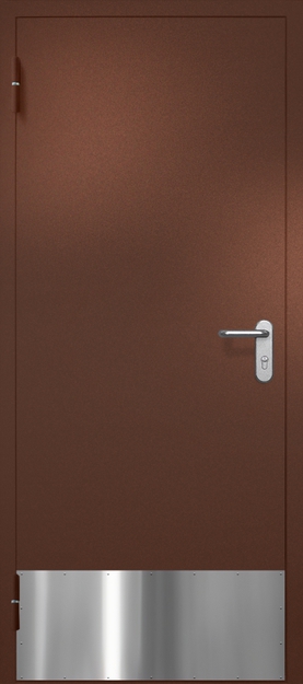 Однопольная противопожарная дверь EI-60 с отбойником, окрас по RAL 8016 Однопольная противопожарная дверь EI-60 с отбойником, окрас по RAL 8016