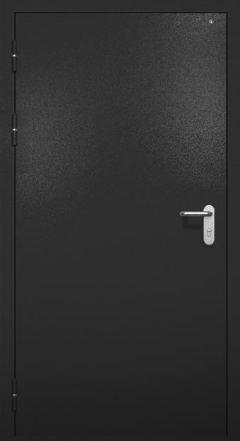 Однопольная противопожарная дверь EI-60 с электромагнитным замком, окрас по RAL 9004 Однопольная противопожарная дверь EI-60 с электромагнитным замком, окрас по RAL 9004