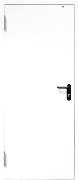 Однопольная противопожарная дверь EI-60 с электромагнитным замком, окрас по RAL 9003 Однопольная противопожарная дверь EI-60 с электромагнитным замком, окрас по RAL 9003