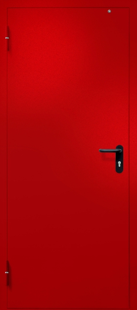Однопольная противопожарная дверь EI-60 с электромагнитным замком, окрас по RAL 3003 Однопольная противопожарная дверь EI-60 с электромагнитным замком, окрас по RAL 3003