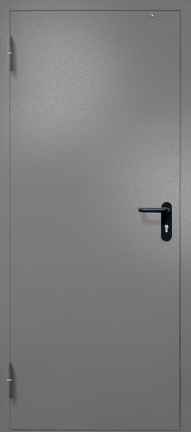 Однопольная противопожарная дверь EI-60 с электромагнитным замком, окрас по RAL 7001 Однопольная противопожарная дверь EI-60 с электромагнитным замком, окрас по RAL 7001