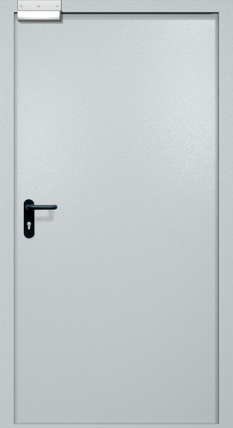 Однопольная противопожарная дверь EI-60 с электромагнитным замком, окрас по RAL Однопольная противопожарная дверь EI-60 с электромагнитным замком, окрас по RAL