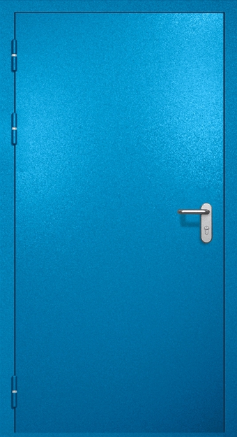 Однопольная противопожарная дверь EI-60, окрас по RAL 5002 Однопольная противопожарная дверь EI-60, окрас по RAL 5002