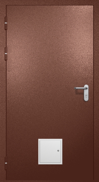 Однопольная противопожарная дверь EI-60 со стыковочным узлом снизу, окрас по RAL 8016 Однопольная противопожарная дверь EI-60 со стыковочным узлом снизу, окрас по RAL 8016