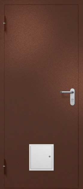 Однопольная противопожарная дверь EI-60 со стыковочным узлом снизу, окрас по RAL 8016 Однопольная противопожарная дверь EI-60 со стыковочным узлом снизу, окрас по RAL 8016