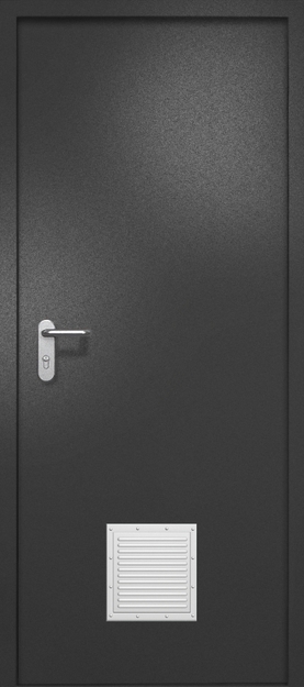 Однопольная противопожарная дверь EI-60 со стыковочным узлом снизу, окрас по RAL 9004 Однопольная противопожарная дверь EI-60 со стыковочным узлом снизу, окрас по RAL 9004