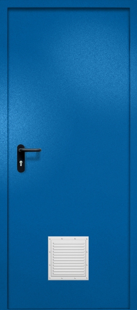 Однопольная противопожарная дверь EI-60 со стыковочным узлом снизу, окрас по RAL 5002 Однопольная противопожарная дверь EI-60 со стыковочным узлом снизу, окрас по RAL 5002