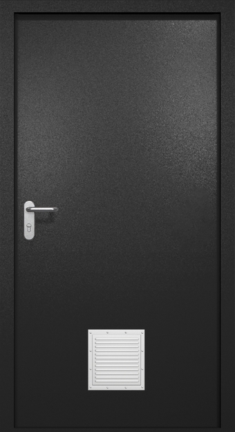 Однопольная противопожарная дверь EI-60 со стыковочным узлом снизу, окрас по RAL 9004 Однопольная противопожарная дверь EI-60 со стыковочным узлом снизу, окрас по RAL 9004