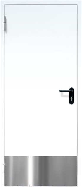 Однопольная противопожарная дверь EI-60 с отбойником, окрас по RAL 9003 Однопольная противопожарная дверь EI-60 с отбойником, окрас по RAL 9003