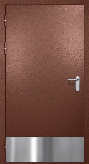 Однопольная противопожарная дверь EI-60 с отбойником, окрас по RAL 8016 Однопольная противопожарная дверь EI-60 с отбойником, окрас по RAL 8016
