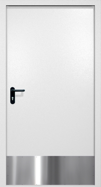 Однопольная противопожарная дверь EI-60 с отбойником, окрас по RAL 9003 Однопольная противопожарная дверь EI-60 с отбойником, окрас по RAL 9003