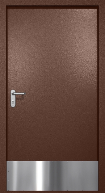 Однопольная противопожарная дверь EI-60 с отбойником, окрас по RAL 8016 Однопольная противопожарная дверь EI-60 с отбойником, окрас по RAL 8016
