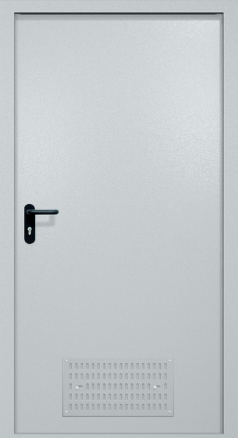 Однопольная противопожарная дверь EI-60 с вентиляцией, окрас по RAL Однопольная противопожарная дверь EI-60 с вентиляцией, окрас по RAL