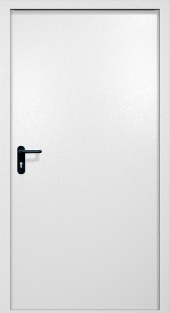 Однопольная противопожарная дверь EI-60, окрас по RAL 9003 Однопольная противопожарная дверь EI-60, окрас по RAL 9003