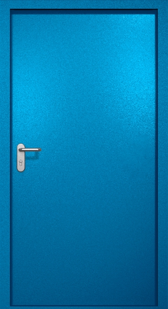 Однопольная противопожарная дверь EI-60, окрас по RAL 5002 Однопольная противопожарная дверь EI-60, окрас по RAL 5002