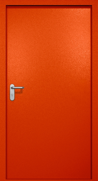 Однопольная противопожарная дверь EI-60, окрас по RAL 3003 Однопольная противопожарная дверь EI-60, окрас по RAL 3003