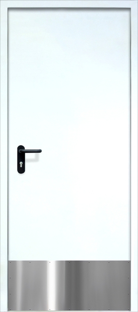 Однопольная противопожарная дверь EI-60 с отбойником, окрас по RAL 9003 Однопольная противопожарная дверь EI-60 с отбойником, окрас по RAL 9003