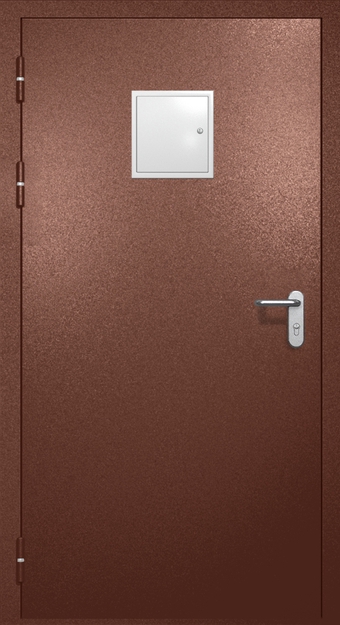 Однопольная противопожарная дверь EI-60 со стыковочным узлом сверху, окрас по RAL 8016 Однопольная противопожарная дверь EI-60 со стыковочным узлом сверху, окрас по RAL 8016