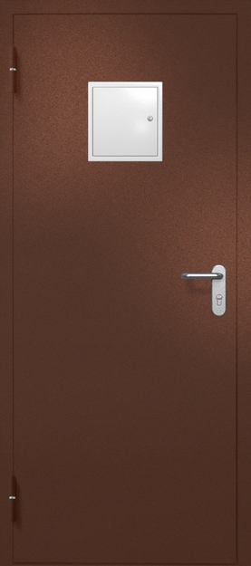 Однопольная противопожарная дверь EI-60 со стыковочным узлом сверху, окрас по RAL 8016 Однопольная противопожарная дверь EI-60 со стыковочным узлом сверху, окрас по RAL 8016