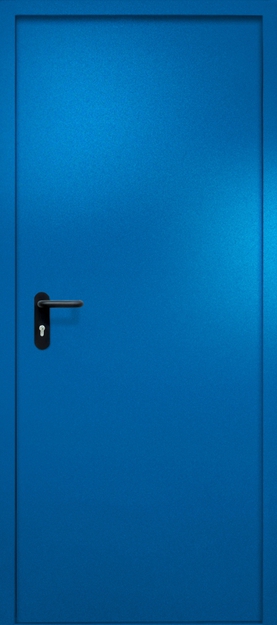 Однопольная противопожарная дверь EI-60, окрас по RAL 5002 Однопольная противопожарная дверь EI-60, окрас по RAL 5002